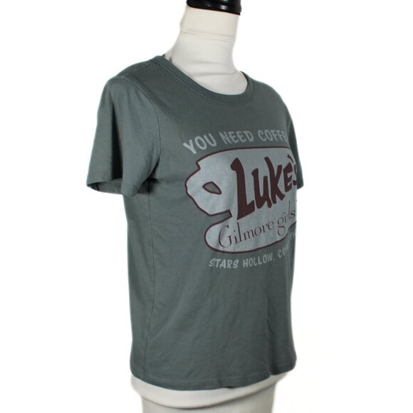 Gilmore Girls Luke’s Diner Vintage Tee – Women’s Small/Medium – Muted Green & Bu - Picture 2 of 5